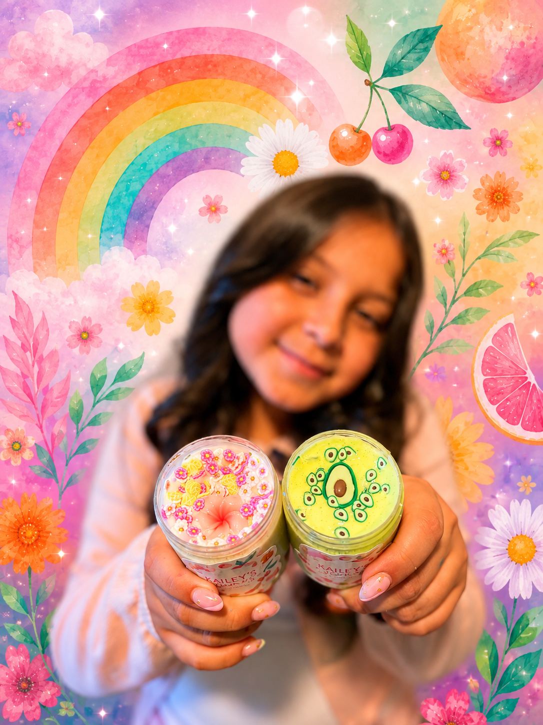 Behind the scenes with finished slime jars